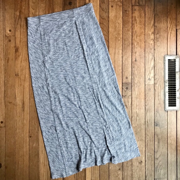 Lou & Grey Dresses & Skirts - Lou & Grey Striped Gray & White Cotton Maxi Skirt